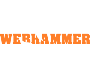 Image of the word webhammer and a hammerhead shark