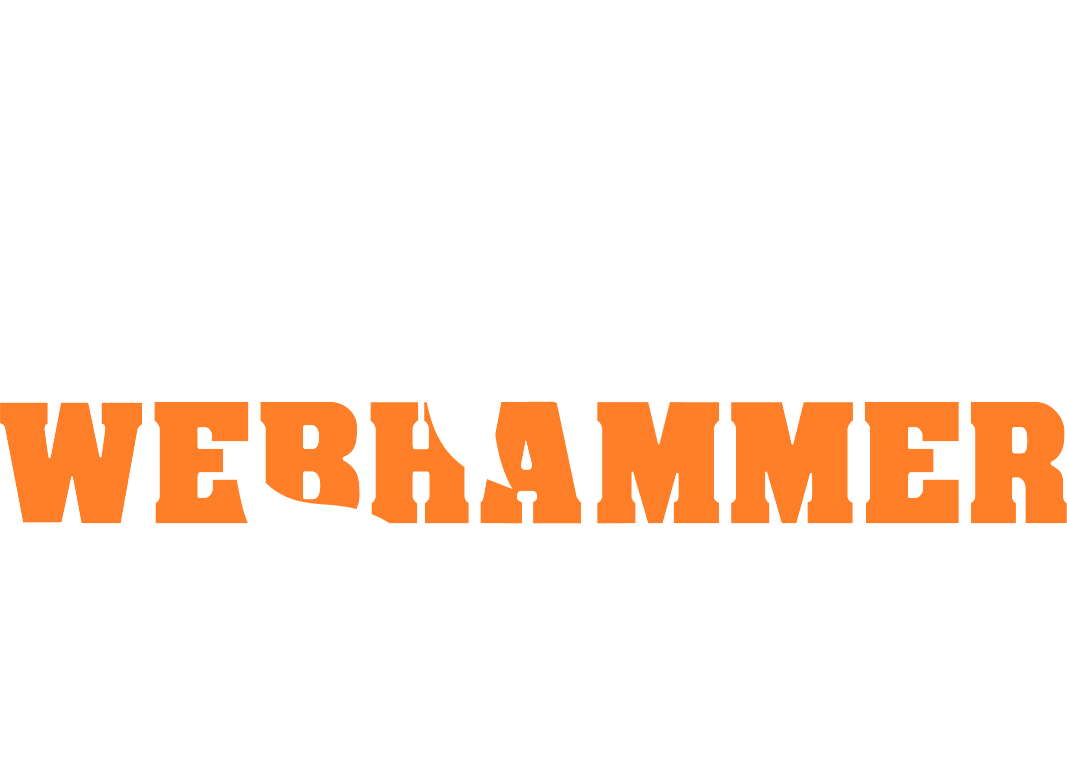 Image of the word webhammer and a hammerhead shark